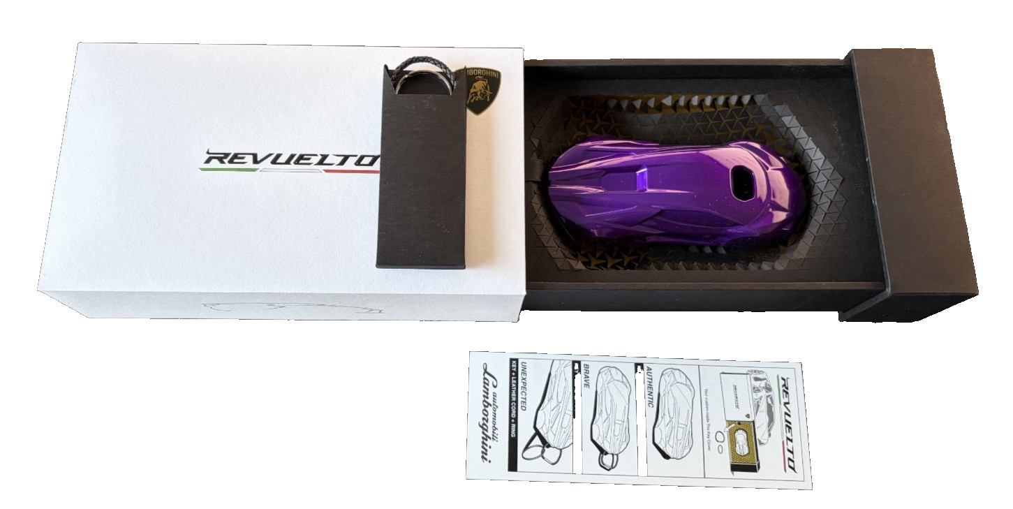 Lamborghini Revuelto OEM Remote Key Fob Cover 900002037 Viola Pasifae Q0M3