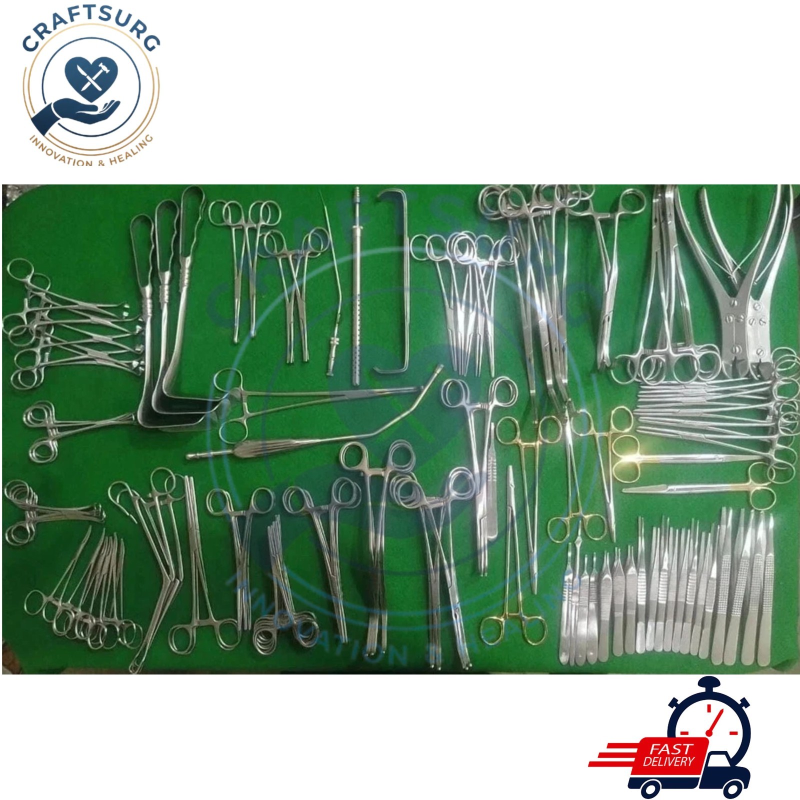 Major Cardiovascular Thoractomy Vascular 106 pcs Set Open Heart Instruments
