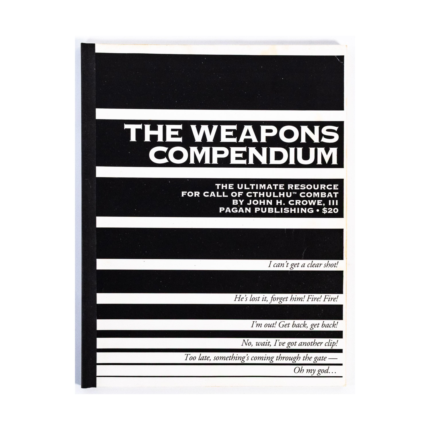 Pagan Pub Call of Cthulhu Weapons Compendium (Version 1.4) VG+