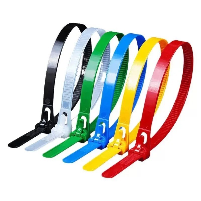 1000/100pcs Reusable Cable Tie Multi-Color Adjustable Zip Straps for Home 