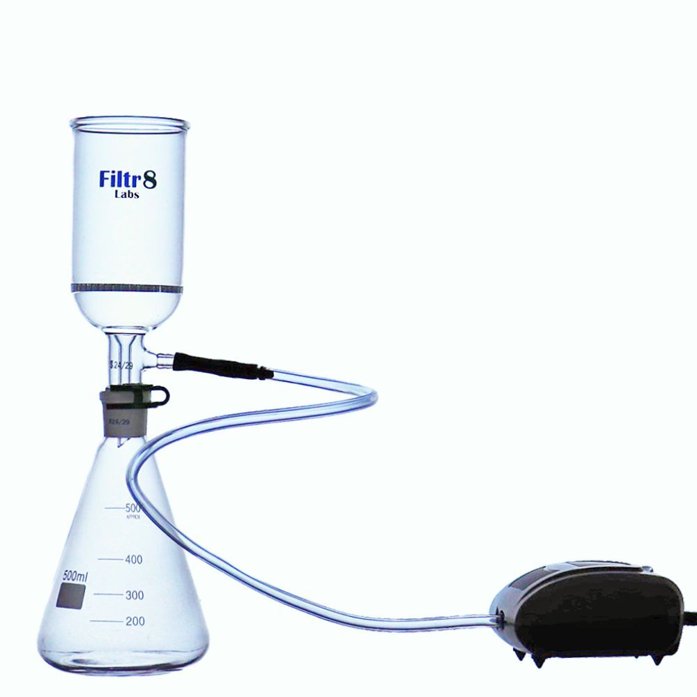 Fast and Hands-Free Lab Filtration | Filtr8 Buchner Funnel Flask Kit with Pump Fast and Hands-Free Lab Filtration | Filtr8 Buchner Funnel Flask Kit with Pump