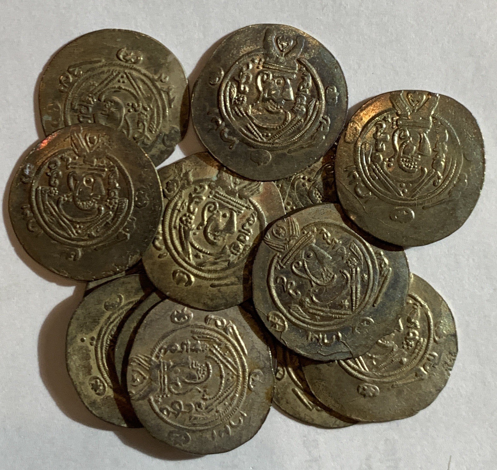 Arab-Sasanian. Tabaristan, 780-793. SILVER 1/2 Dirham. RANDOM PER COIN.