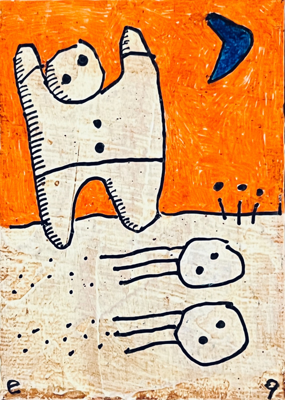 e9Art ACEO: 2 visitors arrived at midnight from the wrong direction, which...