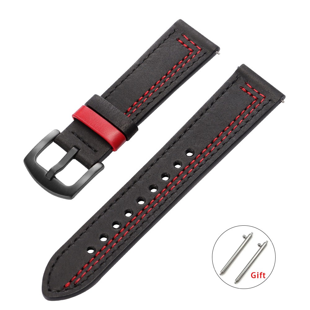 18mm 20mm 22mm 24mm Vintage Genuine Leather Replacement Watch Strap