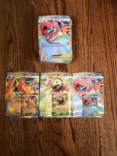 Pokemon Ascended Heroes EX Box Promo Cards Full Set Jumbo x 3 + Normal x 3 NM