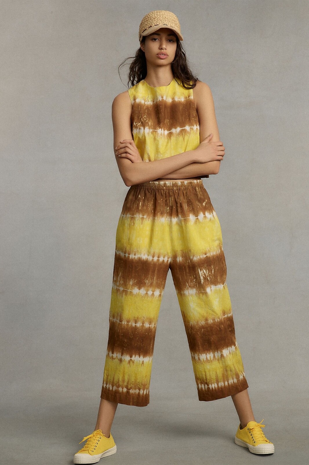 New Anthropologie WHIT TWO Striped Tie-Dye Pant Set Size Small MSRP: $228