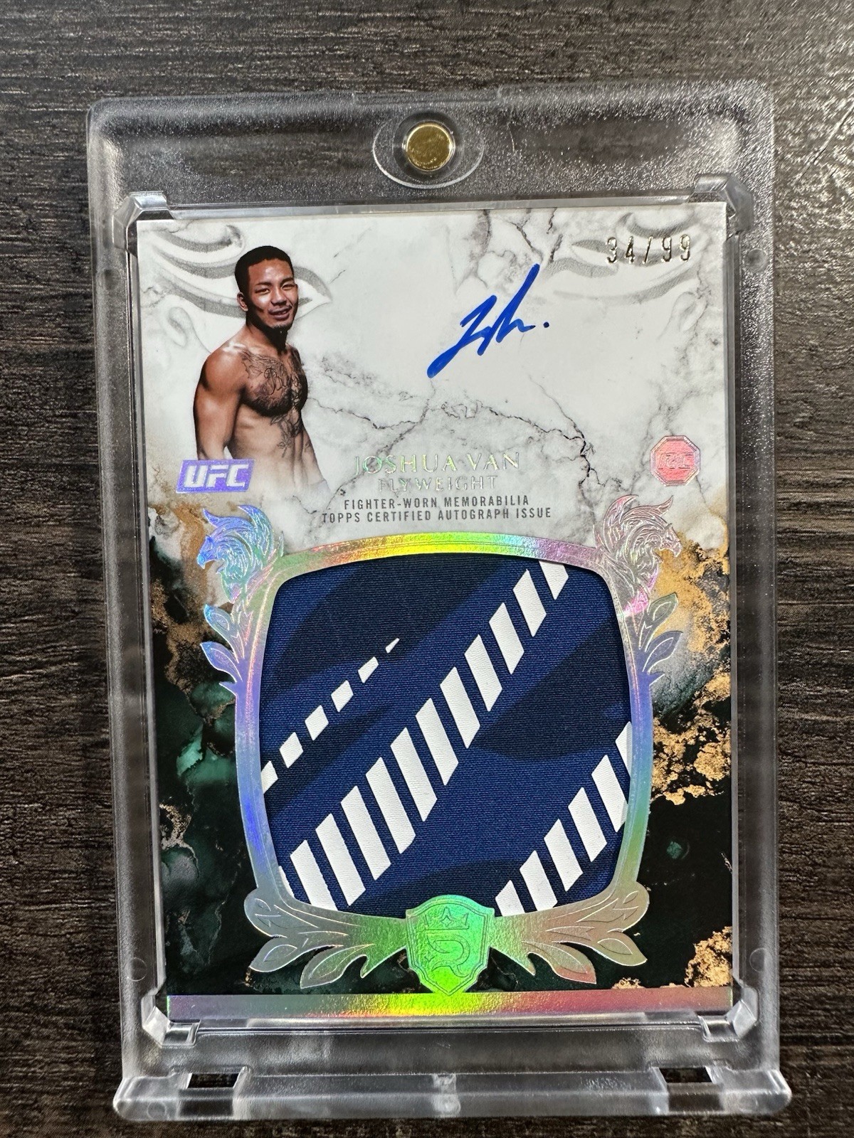 Topps 2025 Royalty Collection UFC Joshua Van Rookie Relic Auto #RRA-JV /99 Topps 2025 Royalty Collection UFC Joshua Van Rookie Relic Auto #RRA-JV /99