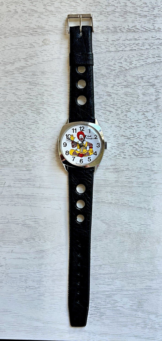 McDonald’s System Inc. Swiss 1976 Vintage Ronald McDonald Manual Wind-Up Watch