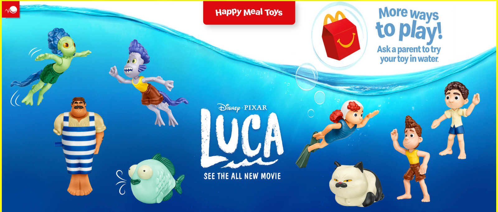 2021 McDONALD'S Luca Disney's HAPPY MEAL TOYS Or Set 2021 McDONALD'S Luca Disney's HAPPY MEAL TOYS Or Set
