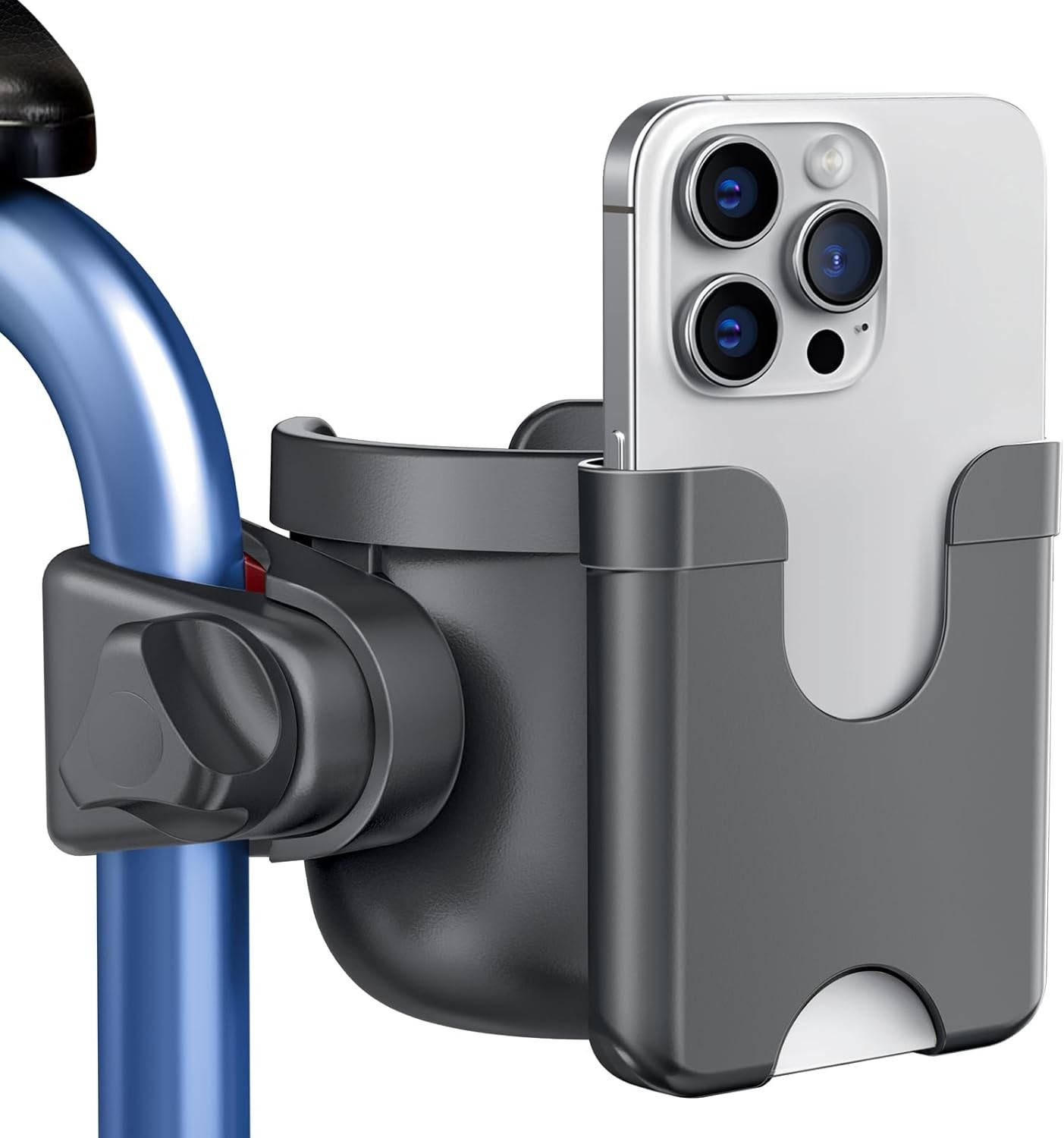 Guiseapue Cup Holder for Walker, Wheelchair Cup Holder with Phone Holder, Rollat