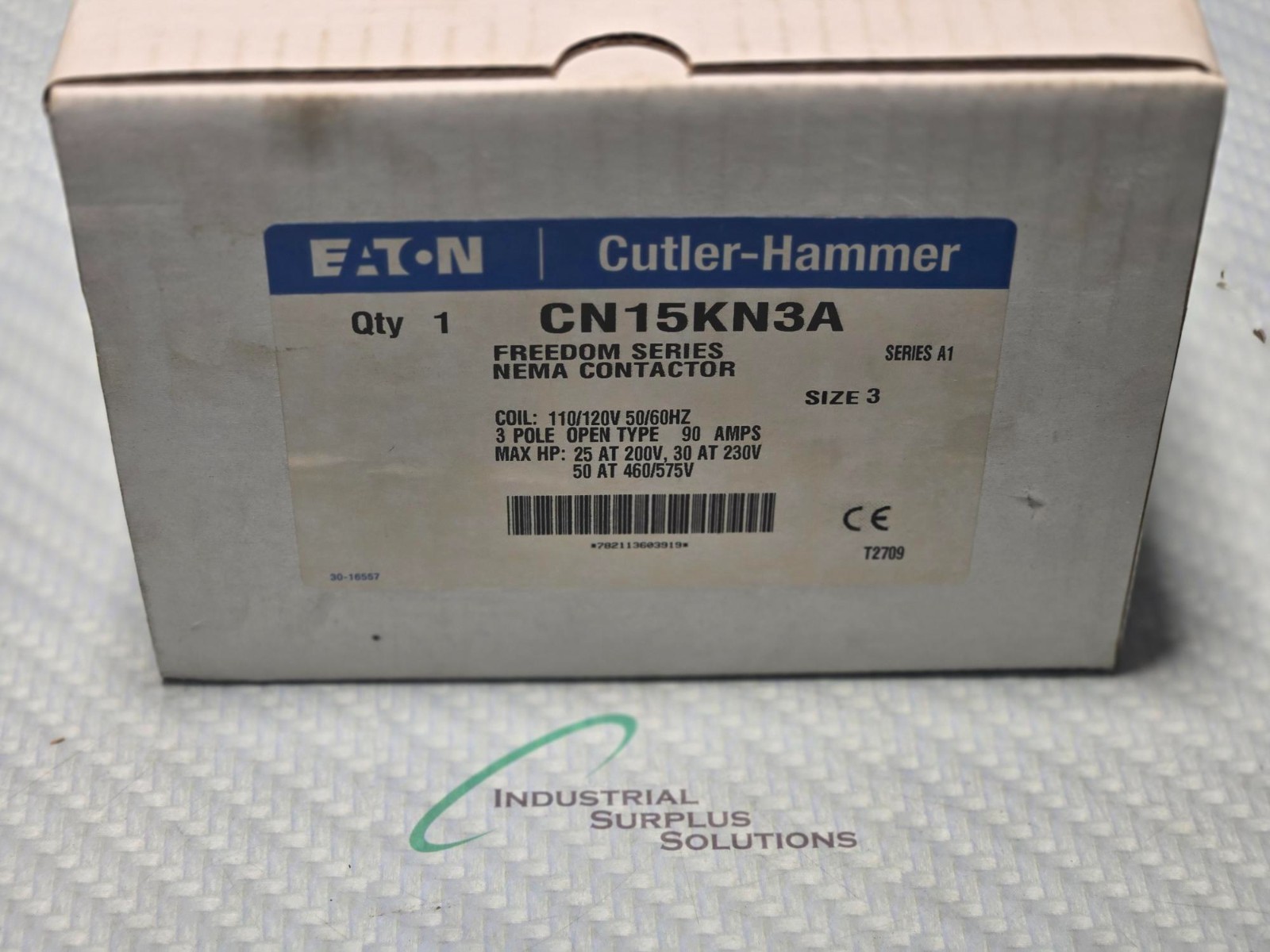 CUTLER HAMMER CN15KN3A CONTACTOR SIZE 3 110-120V COIL CUTLER HAMMER CN15KN3A CONTACTOR SIZE 3 110-120V COIL