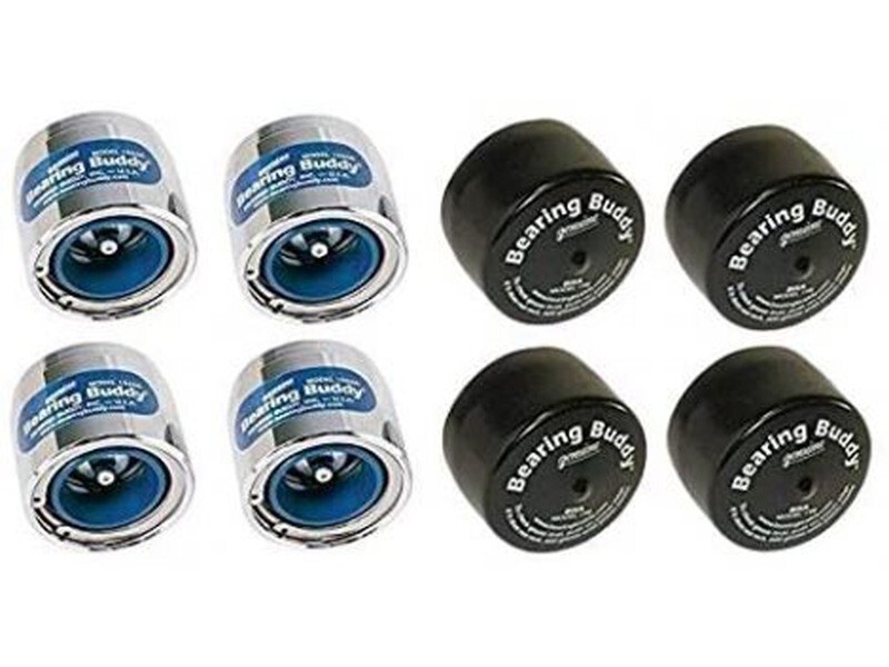 Bearing Buddy (4) 1.980 Boat Trailer Genuine CHROME With Protective Bras