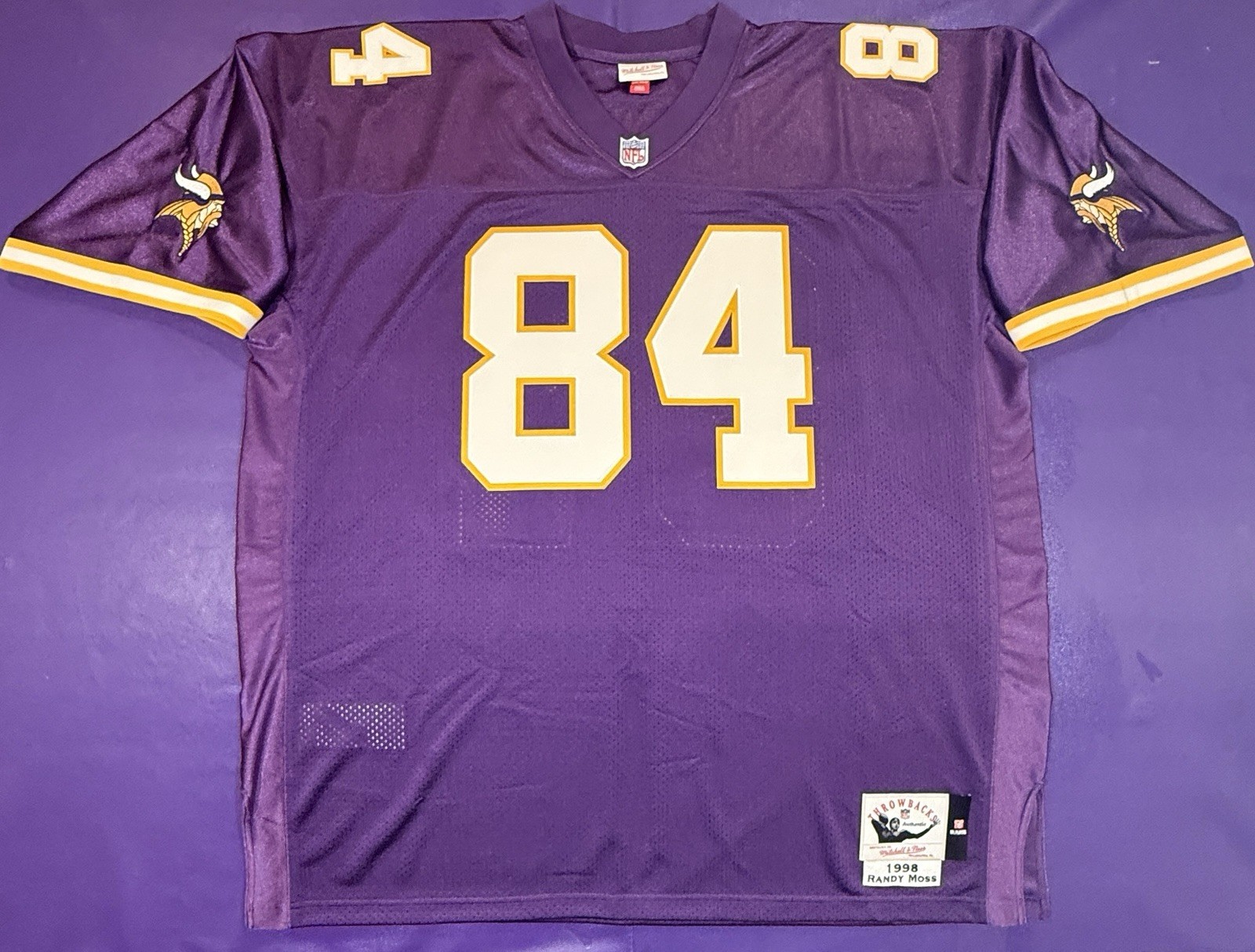 Authentic 1998 Randy Moss #84 Mitchell & Ness Minnesota Vikings 60