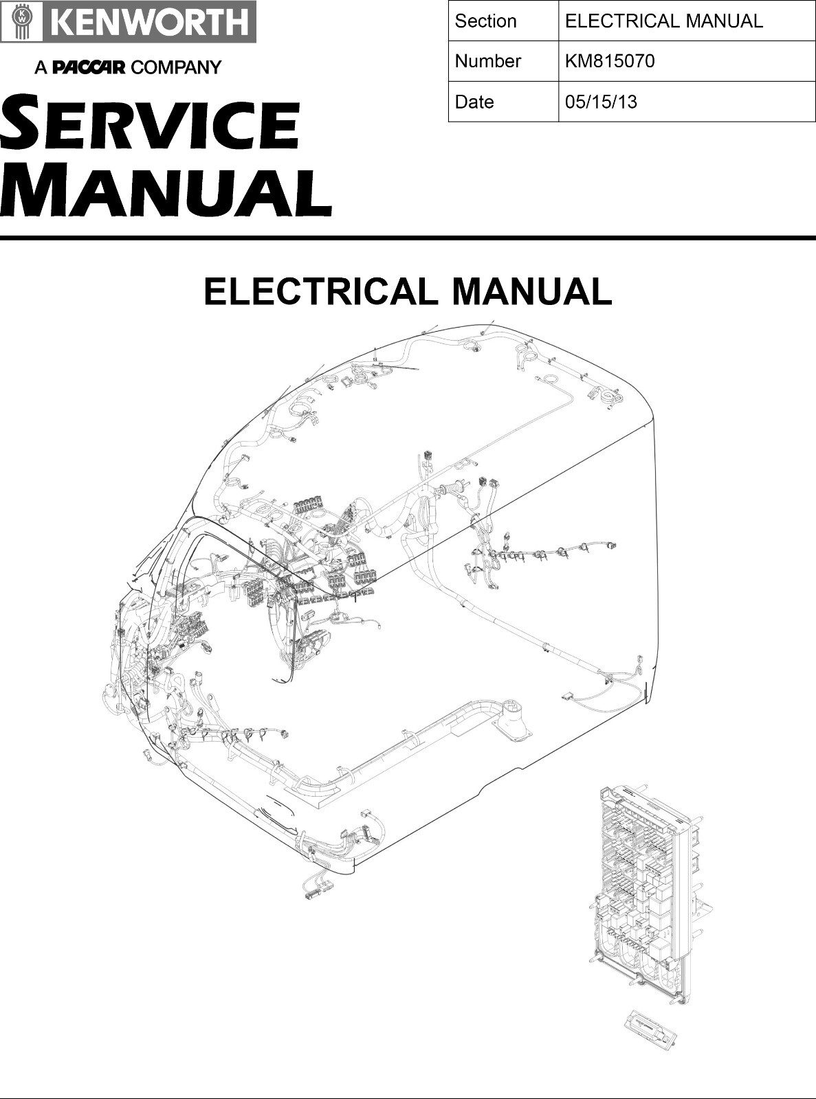 2013-2016 Kenworth T680 Truck Electrical Wiring Diagram Manual 2014 2015