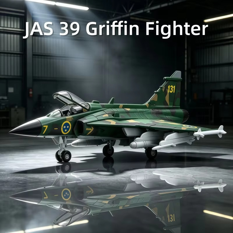 1:72 Saab JAS 39 Gripen Diecast Model Military Vehicle w/ Plastics Body Toy Gift