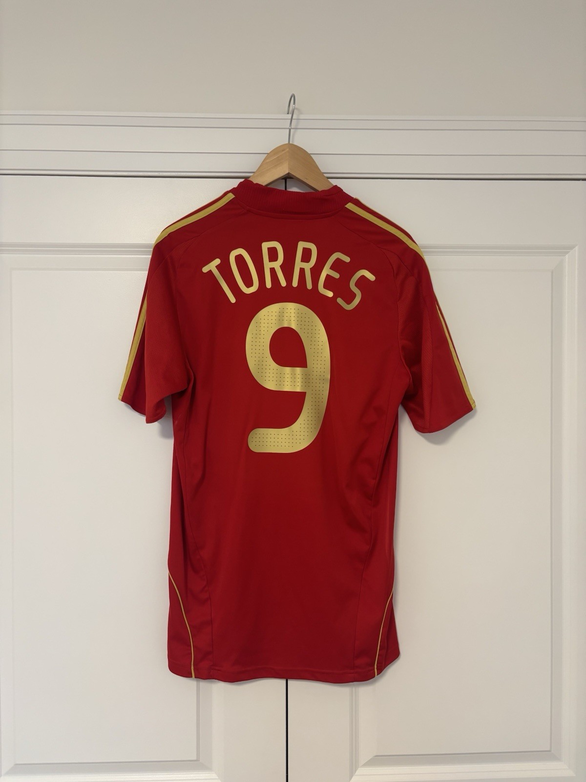 FERNANDO TORRES MEN SPAIN NATIONAL 2008/2009 FOOTBALL SOCCER SHIRT JERSEY SIZE M