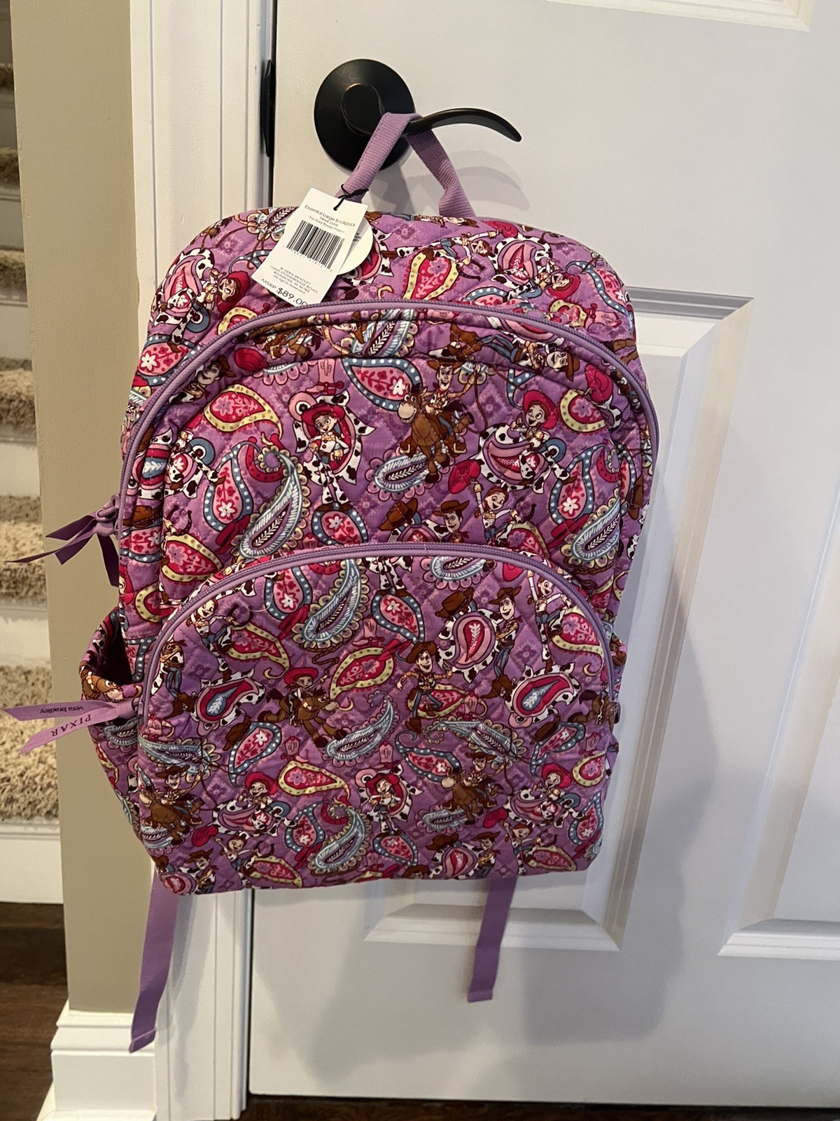 Vera Bradley Disney Pixar\'s Toy Story Rodeo Paisley Essential Large Backpack NWT