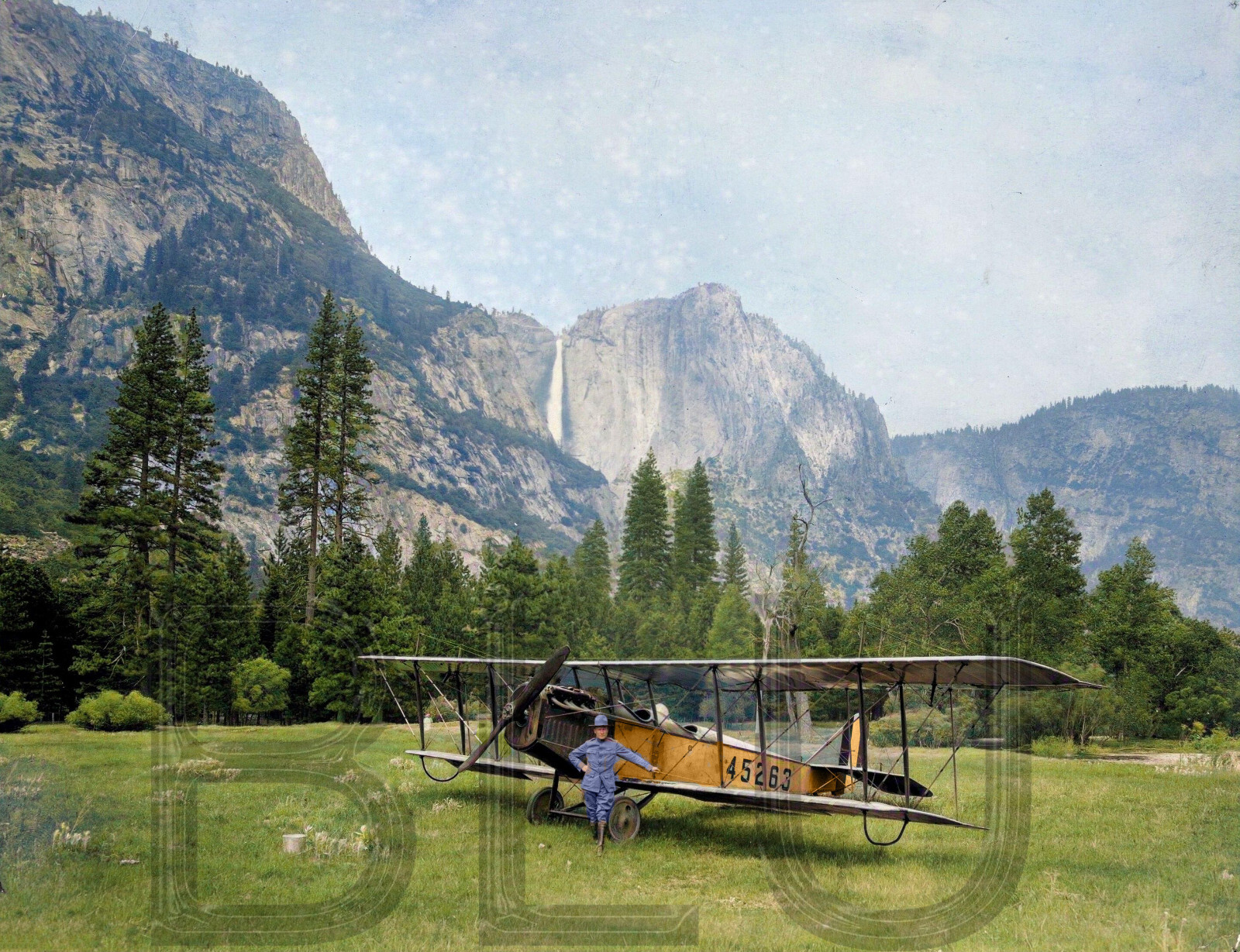 1919 The first Aeroplane ever to enter Yosemite Valley 11 x 14\