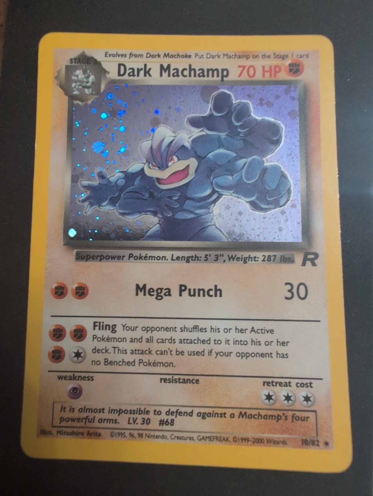 Dark Machamp 10/82 Team Rocket Unlimited Holo NM