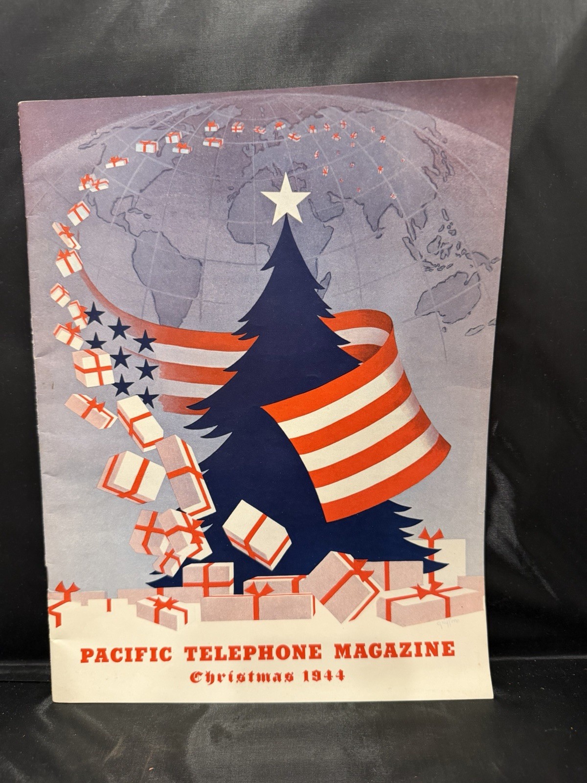 Vintage 1944 Pacific Telephone Magazine Christmas Edition WWII Era