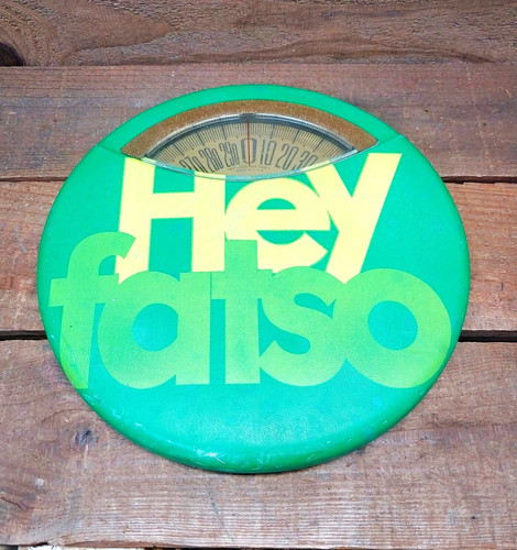 Vintage HEY FATSO 1960's 70's Groovy Bathroom Scale Vintage HEY FATSO 1960's 70's Groovy Bathroom Scale