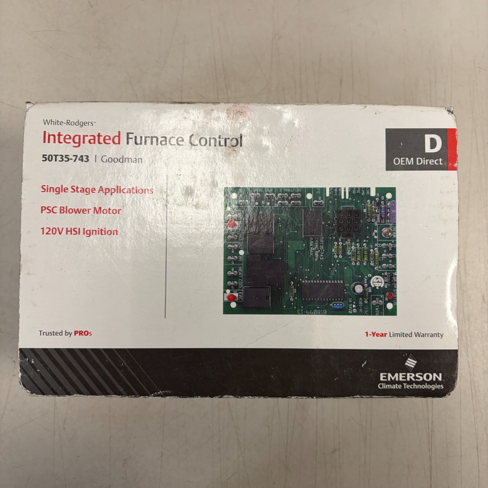 EMERSON Rodgers 50T35-743 Integrated Furnace Control Board EMERSON Rodgers 50T35-743 Integrated Furnace Control Board