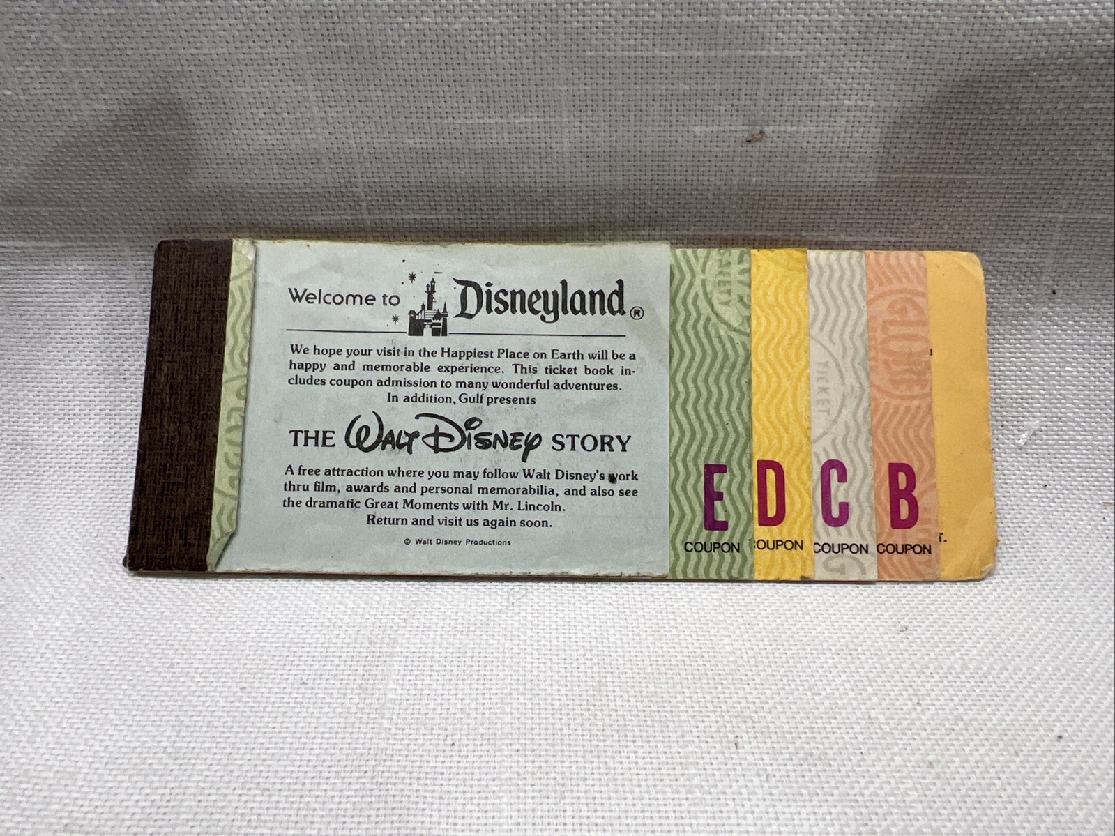 1978 Disneyland Adult Partial 11 Adventure Ticket Book E D B + C Coupon 1978 Disneyland Adult Partial 11 Adventure Ticket Book E D B + C Coupon