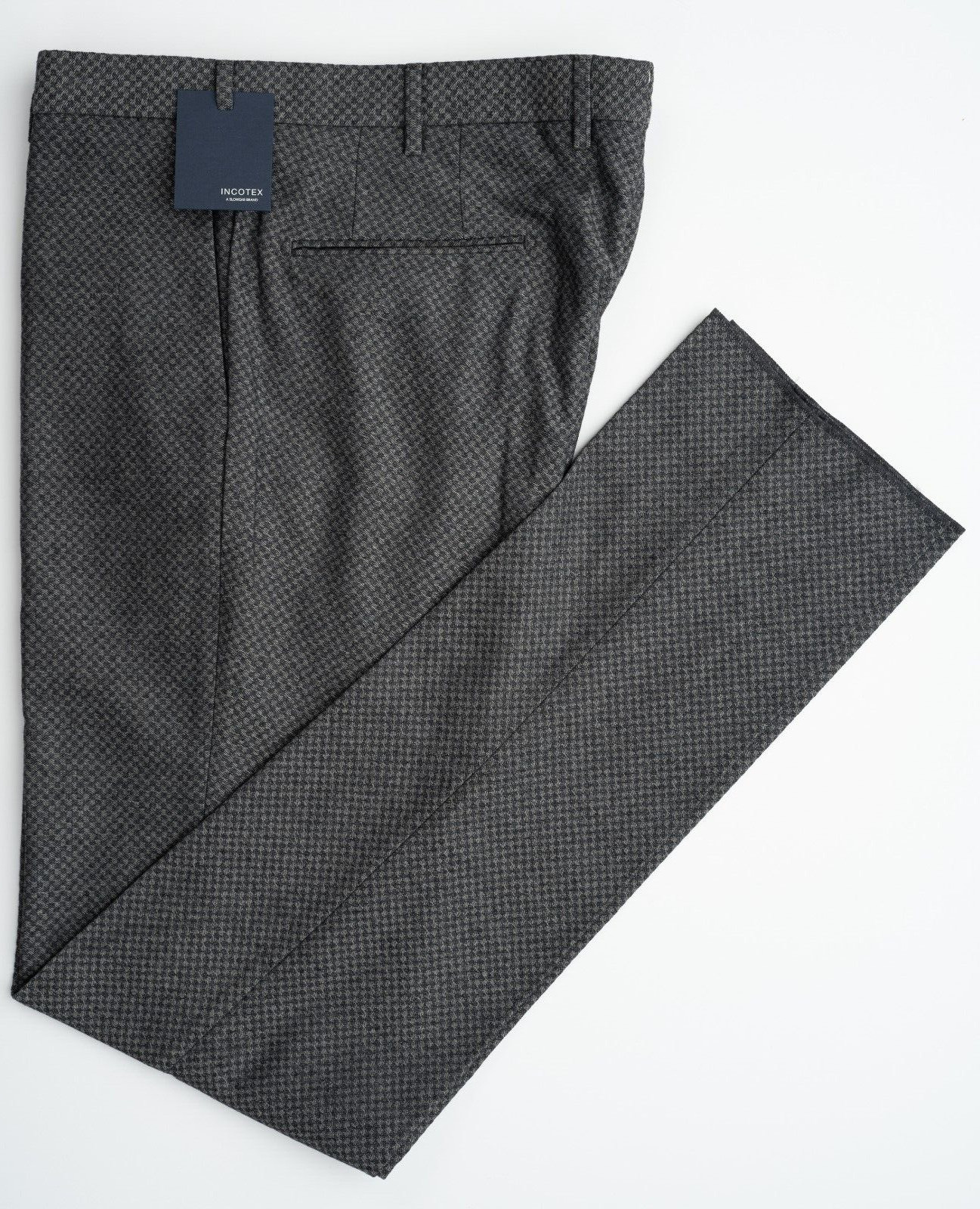 NWT INCOTEX Slowear Brand Gray All Seasons Wool Blend Dress Pants 36 (EU 52)