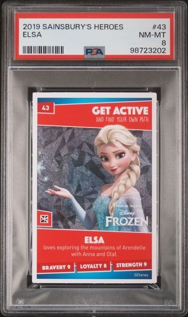 2019 Sainsbury\'s Disney Heroes Elsa #43 Frozen II PSA 8 pop1