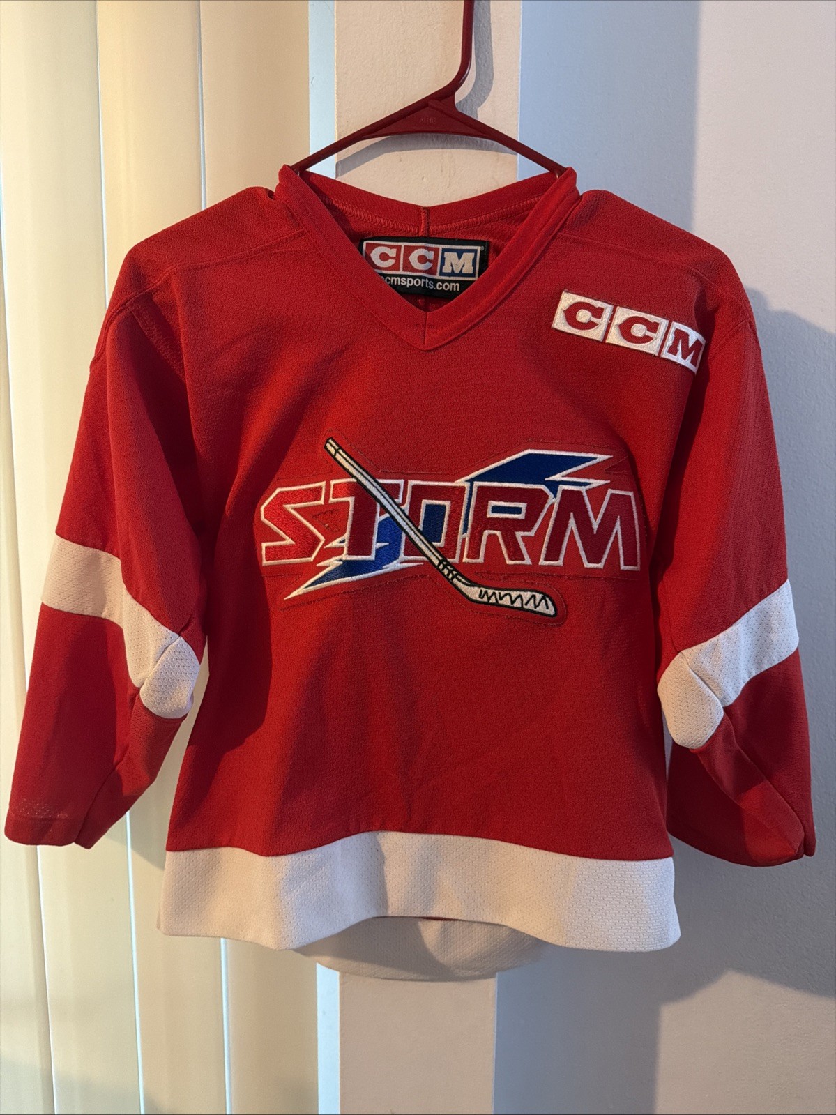 CCM Toledo Storm Youth Hockey Jersey sz. S Sitched 