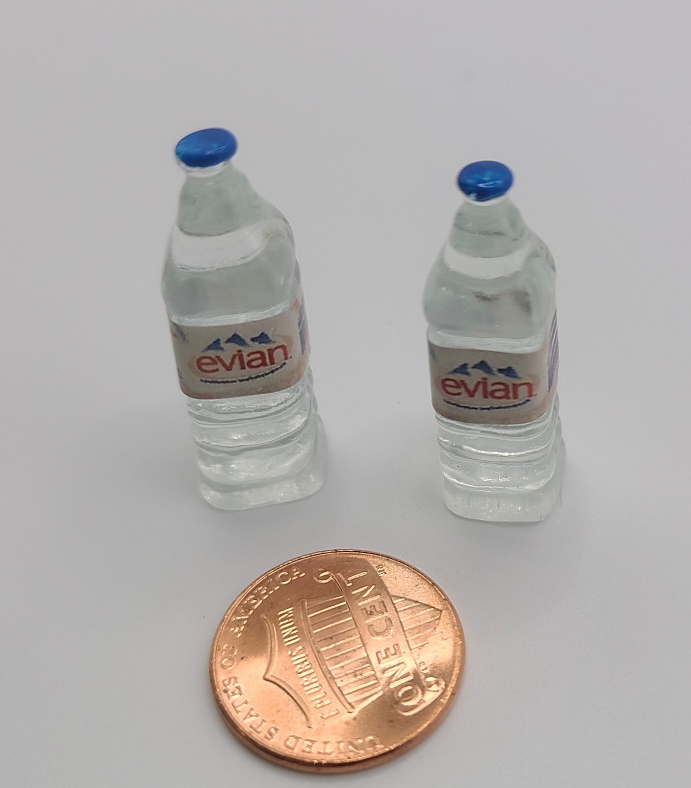 Miniature  TWO BOTTLES OF WATER #216 LQQK 1 & 1/4 INCH