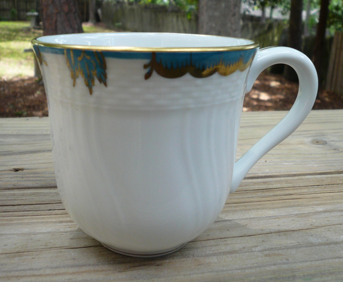 Herend Princess Victoria Turquoise Coffee Tea Mug 10oz 3 1/2\