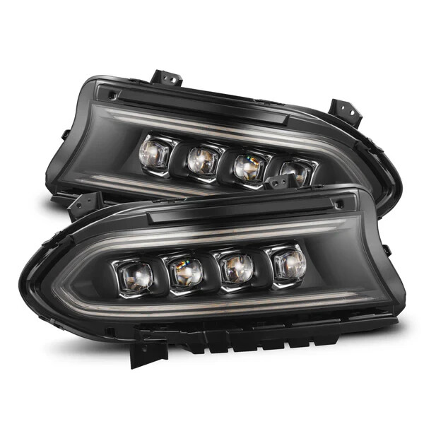 For 15-23 Dodge Charger Nova Black Housing LED Projector Headlights Headlamps