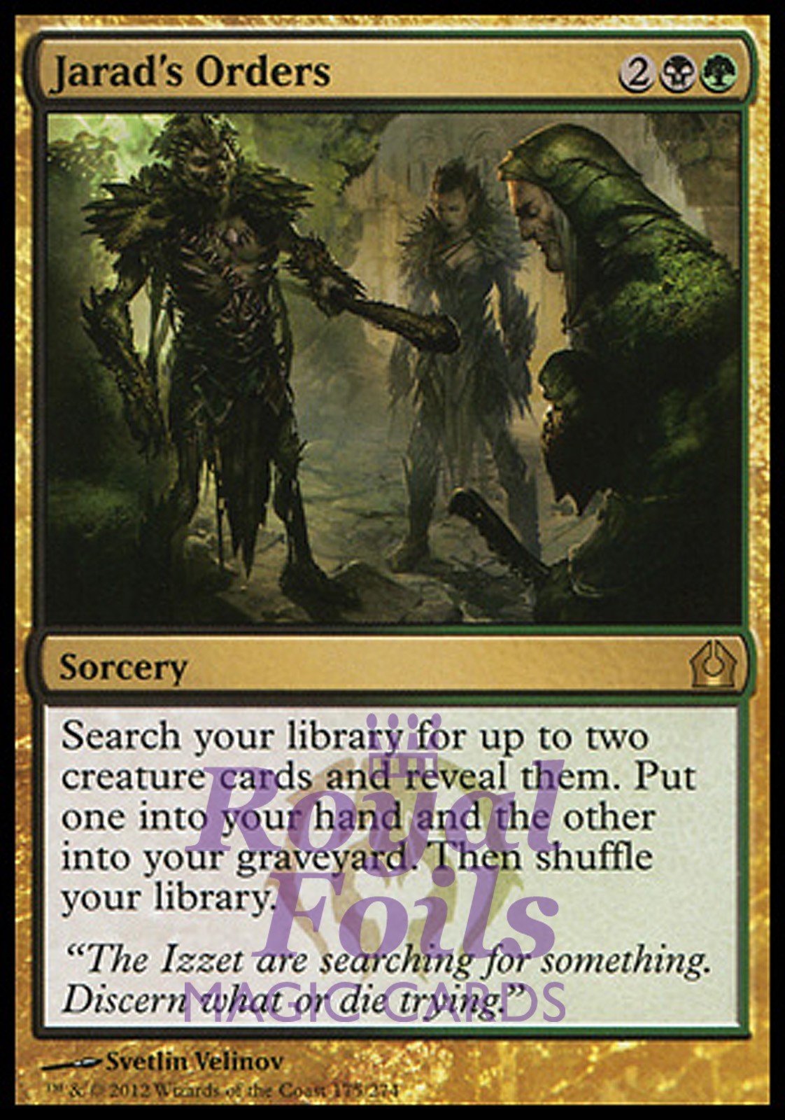 Jarad\'s Orders 1x FOIL RTR MTG Return to Ravnica Rare MINT black green