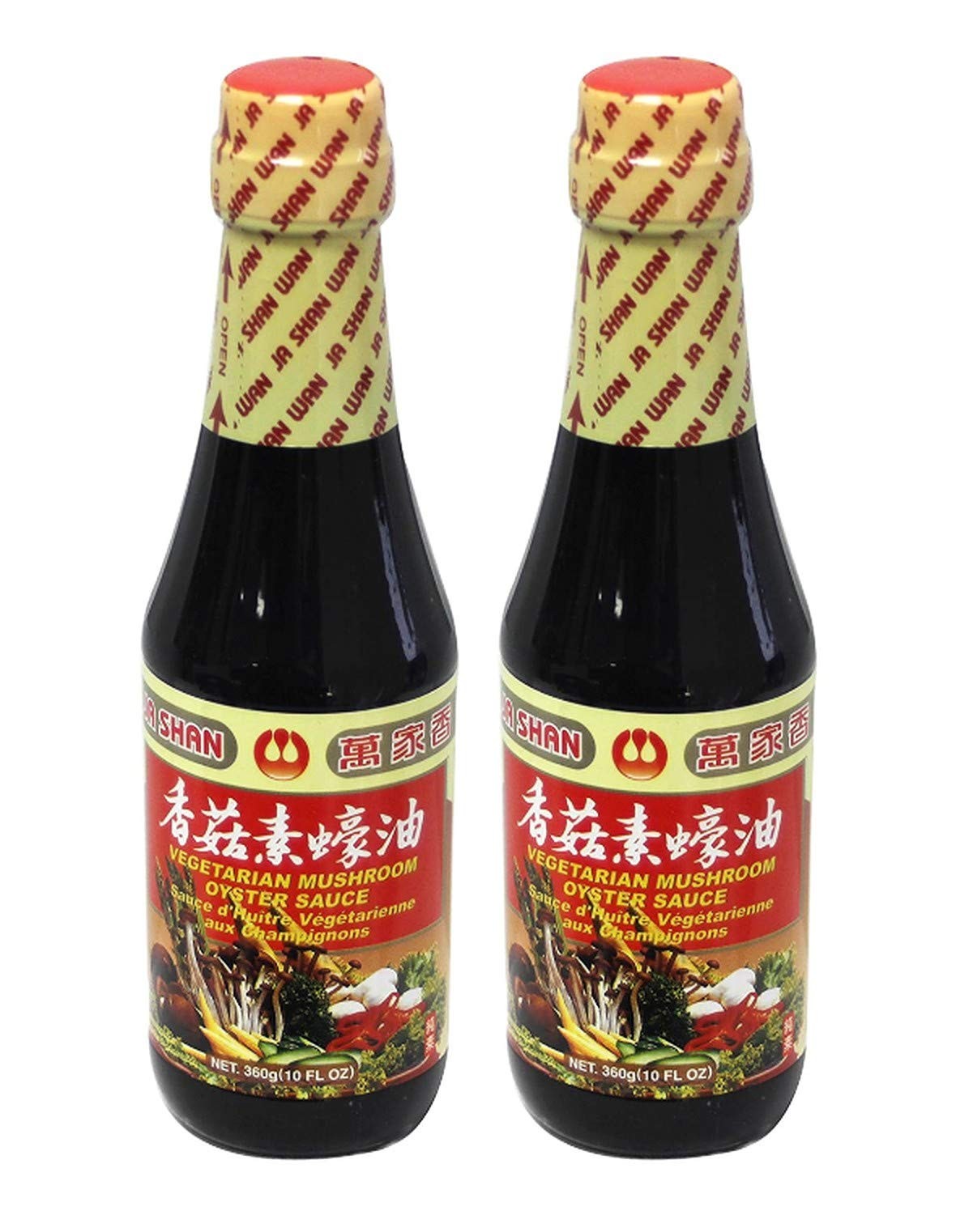 Wan Ja Shan Vegetarian Mushroom Oyster Sauce 10 Fl Oz 2 Pack Vegan No MSG
