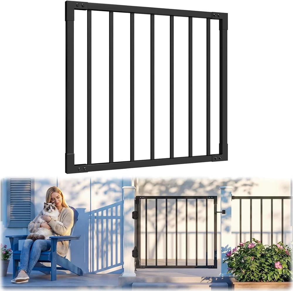 W.3Ft X H.36In Aluminum Deck Gate Kit for H. 36In Railing System, DIY Cuttable P W.3Ft X H.36In Aluminum Deck Gate Kit for H. 36In Railing System, DIY Cuttable P
