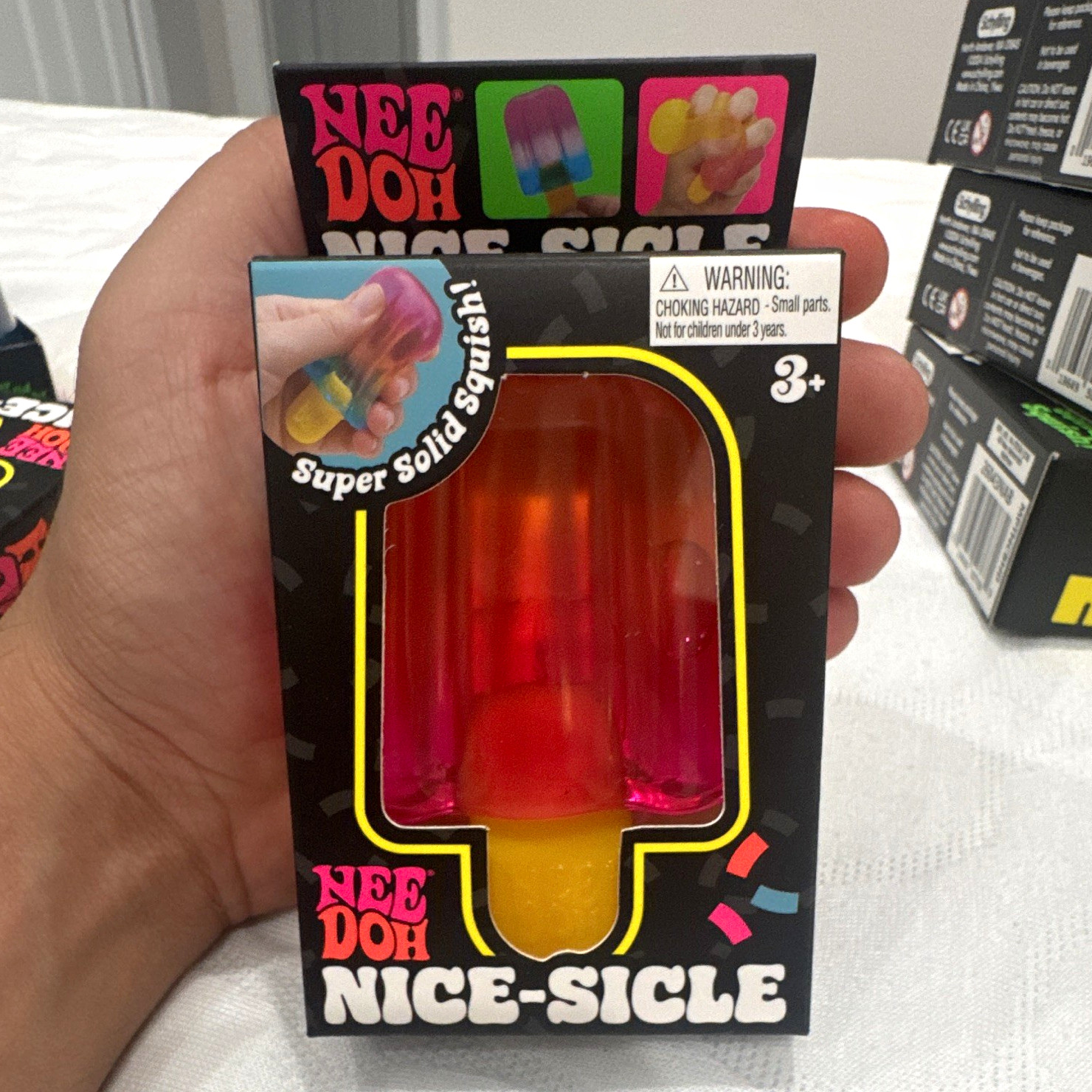 Nee Doh Nice-Sicle Squeeze Toy Super Solid Squish Multicolor Gel