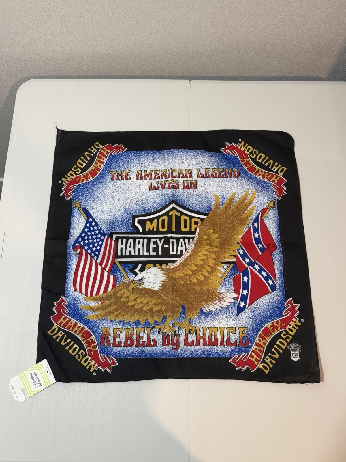 Vintage Harley Davidson American Legend Bandana Officially Licensed 