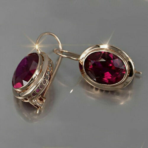 925 Silver Plated Ear Hook Drop Dangle Earrings Cubic Zirconia  Simulated