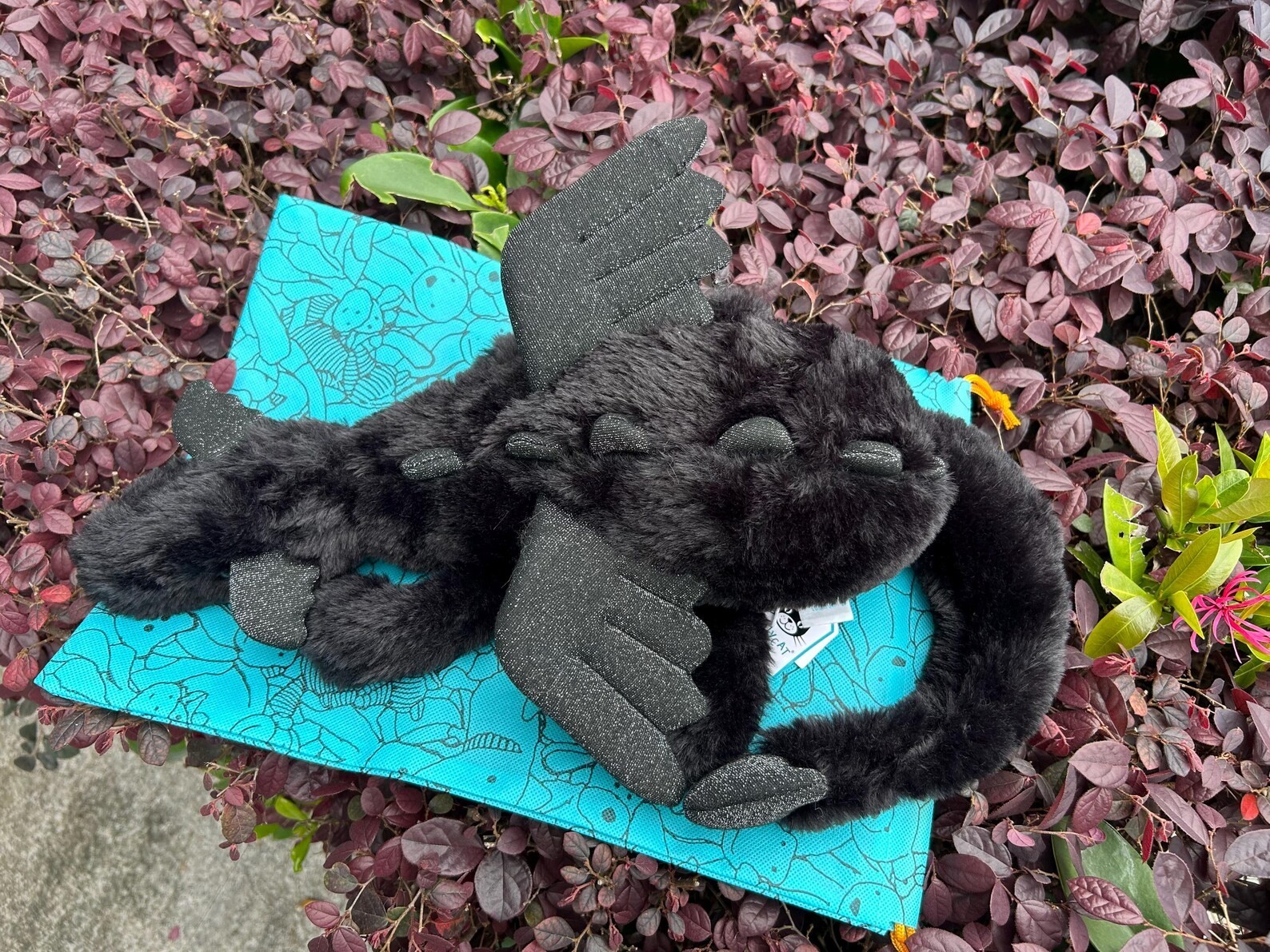 Huge 66cm Jellycat Onyx Dragon - Authentic + New