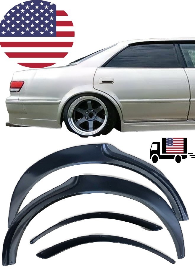 Widebody Rear Fender Flares Arch Kit ABS Plastic Fits Toyota Chaser Mark 2 