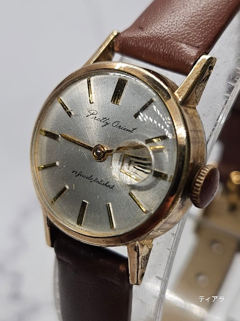 Working Rare Mechanical ORIENT Pretty Manual Winding Watch Vintage