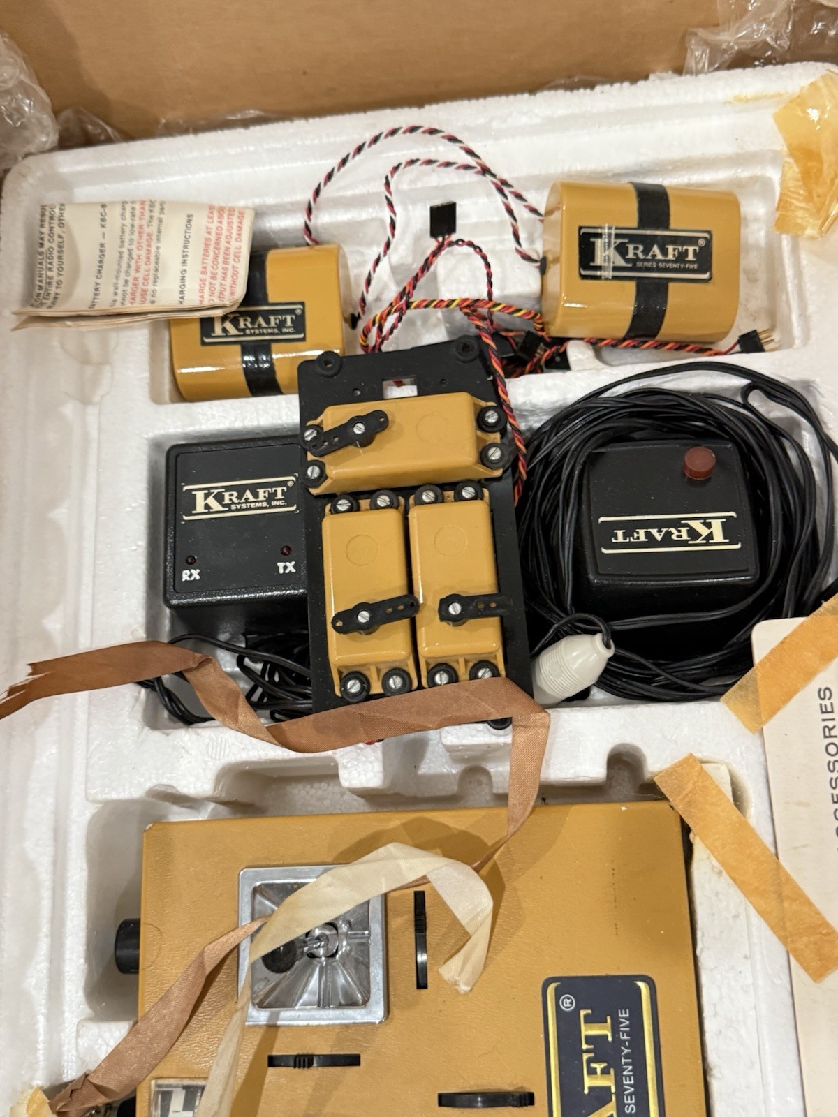 VINTAGE Kraft  Series 75 RC Transmitter & Rec  Switch Harness