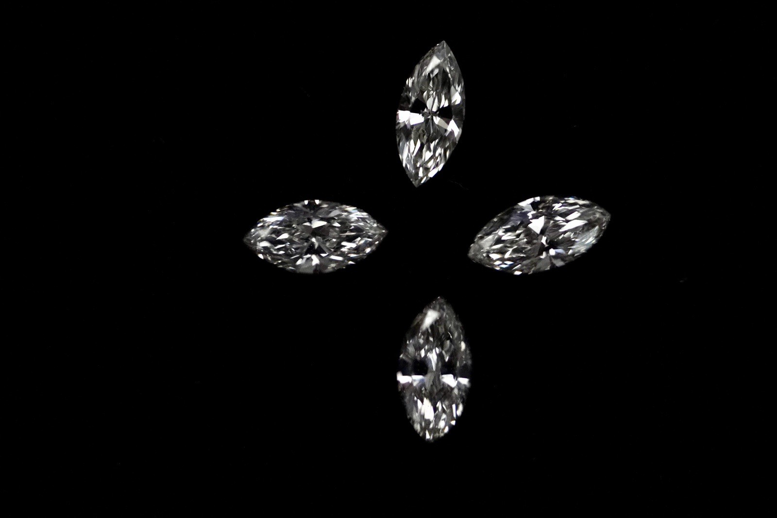 4 Piece Marquise Cut 1.10 ctw Lab Diamond Parcel 4 Piece Marquise Cut 1.10 ctw Lab Diamond Parcel