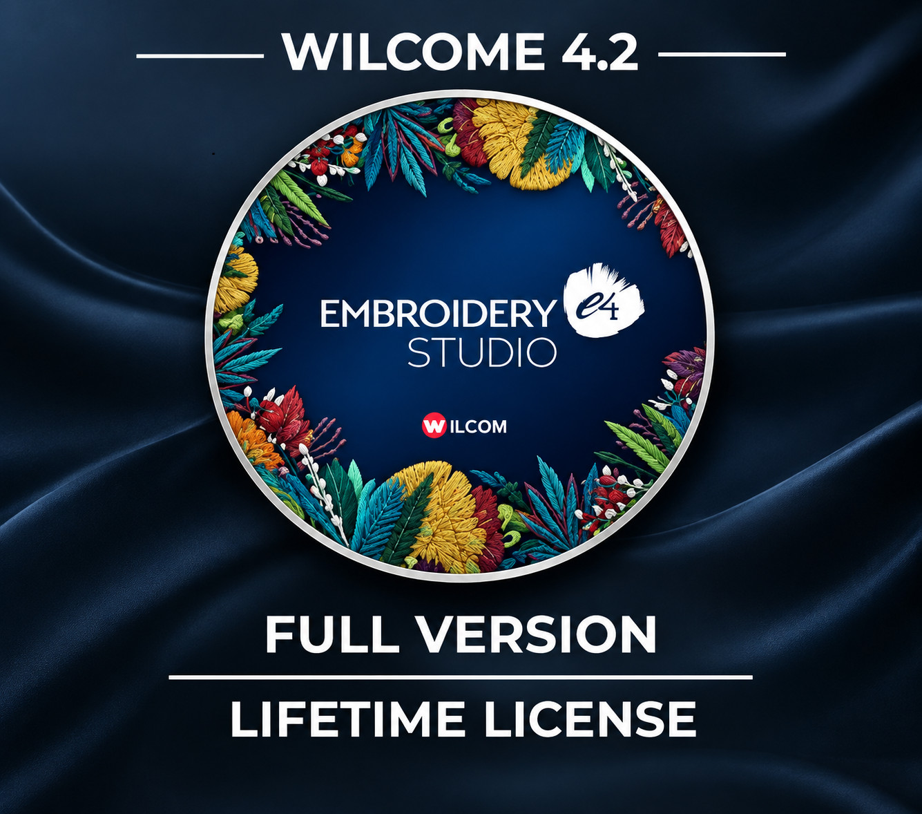 Wilcom E4.2 + 500k Designs⭐Embroidery Digitizing  Full Version Custom Patterns⭐