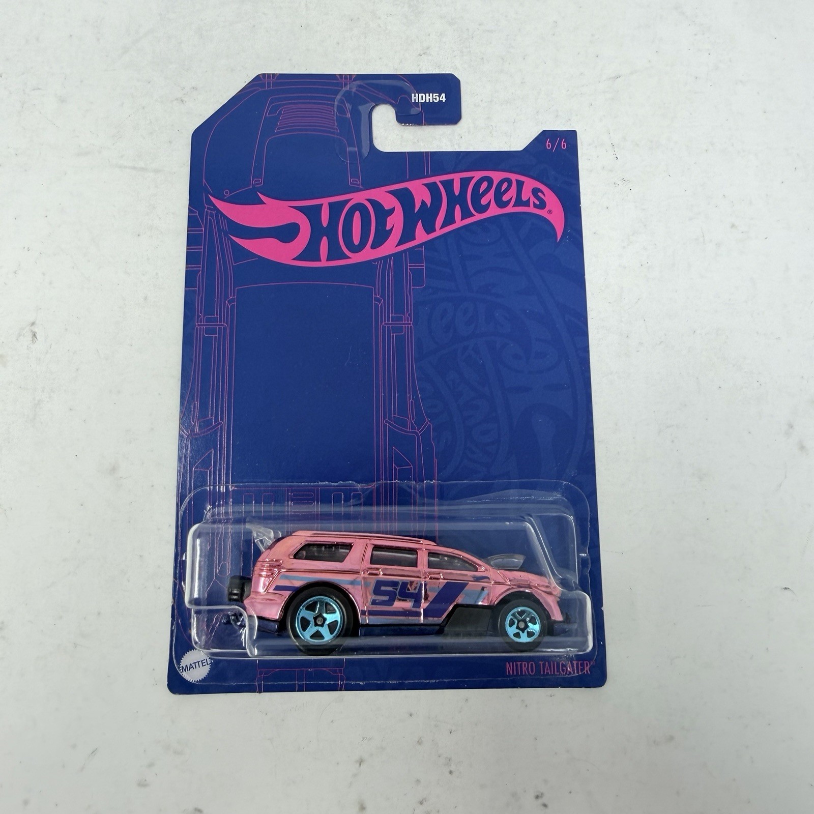 2022 Hot Wheels CHASE Pearl & Chrome Series 6/6 NITRO TAILGATER Pink Rare
