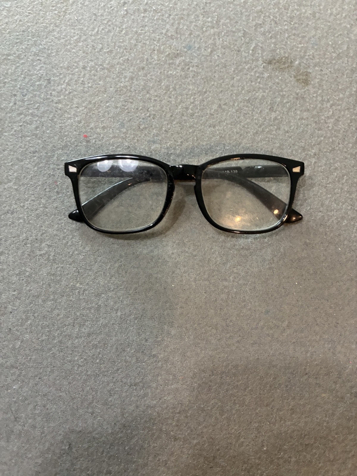 SHEIN Black Rectangular Fashion Eyeglasses Clear Lens Plastic Frame