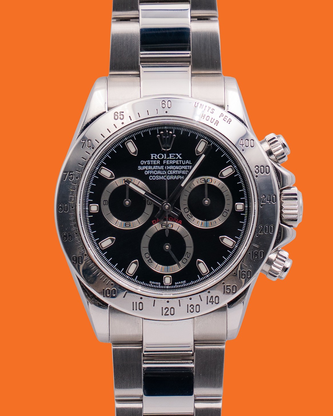 Rolex Daytona 40mm 116520 Steel Bezel Black Dial 2006