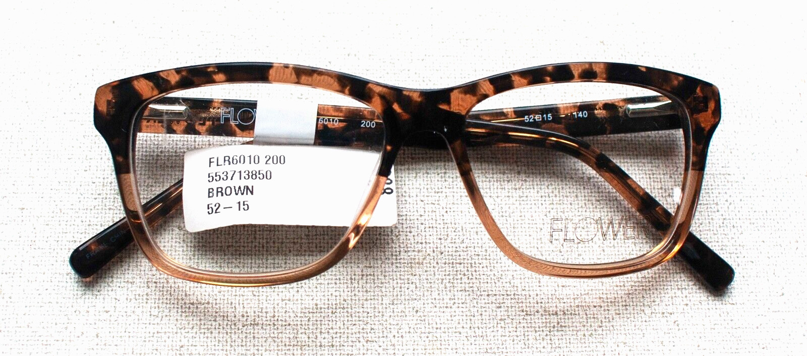 Walmart Flower LUCY Eyeglass Frame 6010-200 Brown Tortoise Square 52-16-135 $88
