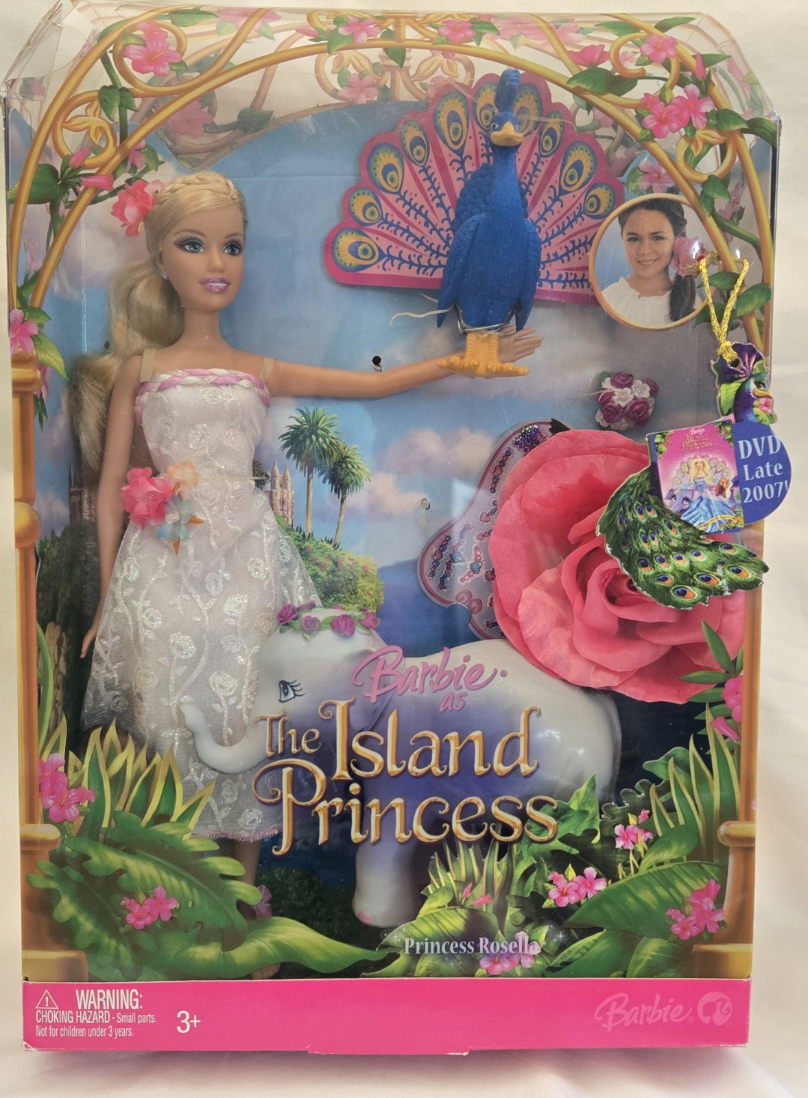 2007 Mattel Island Princess White Dress Barbie Princess Rosella L8525 NIB RARE